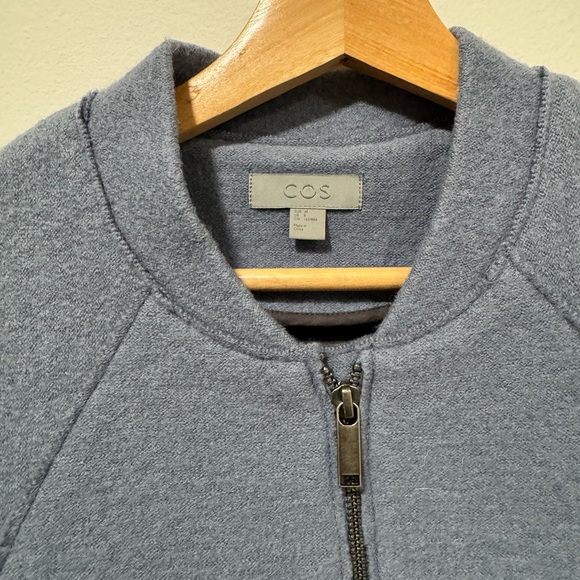 COS Slate Blue Cape Jacket - Picture 3 of 5